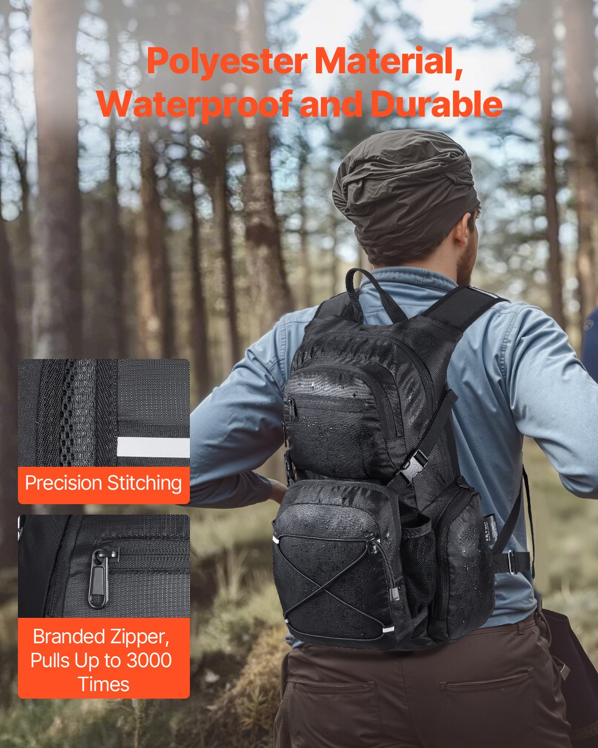 Hydration Backpack, 25L Insulated Hydration Pack Backpack With 2L TPU Water Bladder, Hiking Water Backpack With Storage For Men Women, Hydro Water Daypack For Hiking Running Cycling Camping