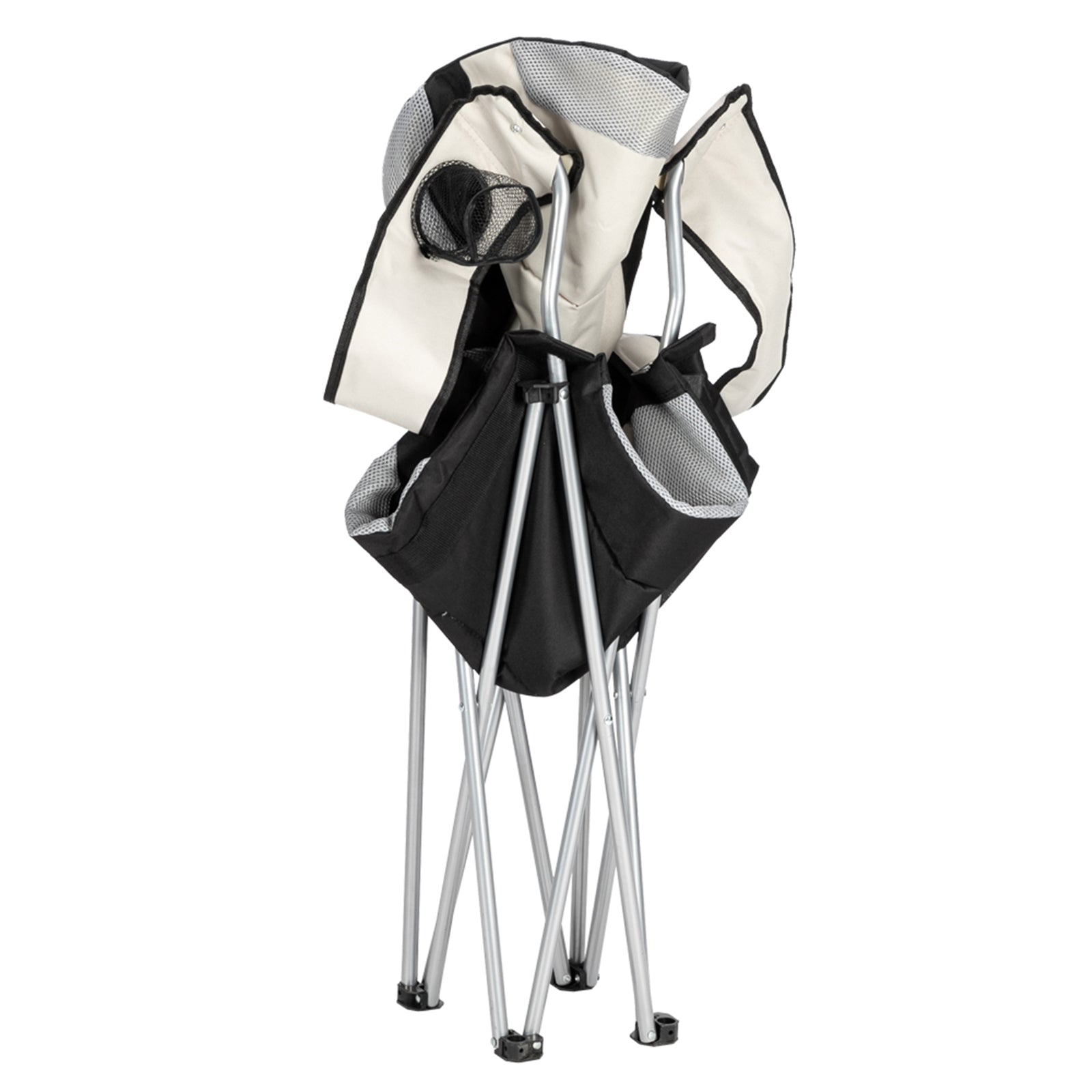 Camping Chair, Grey Iron Frame, Off-white