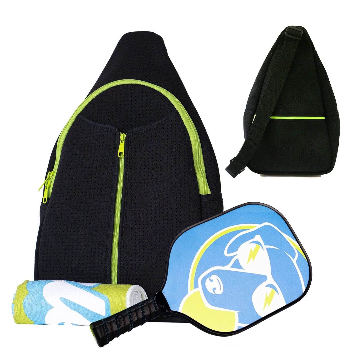 Fashion Striped Hand-carrying Crossbody Shoulder Tennis Pack