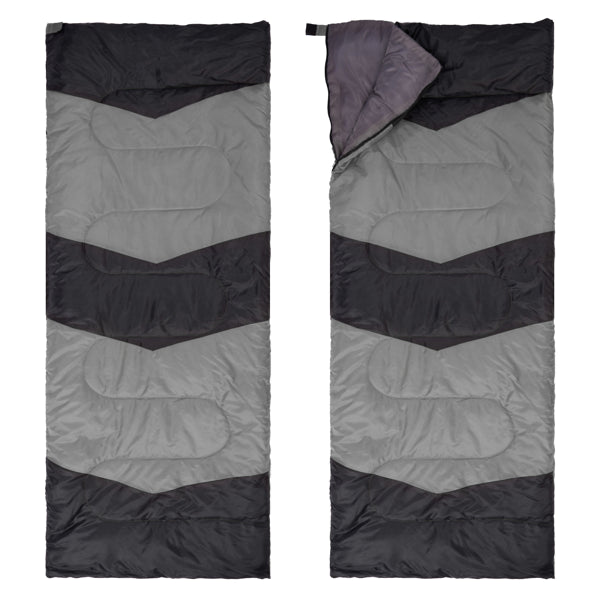 Lightweight Sleeping Bag For Backpacking, Hiking, Waterproof Compact Envelope Sleeping Bag For Cold & Warm Weather, Gray