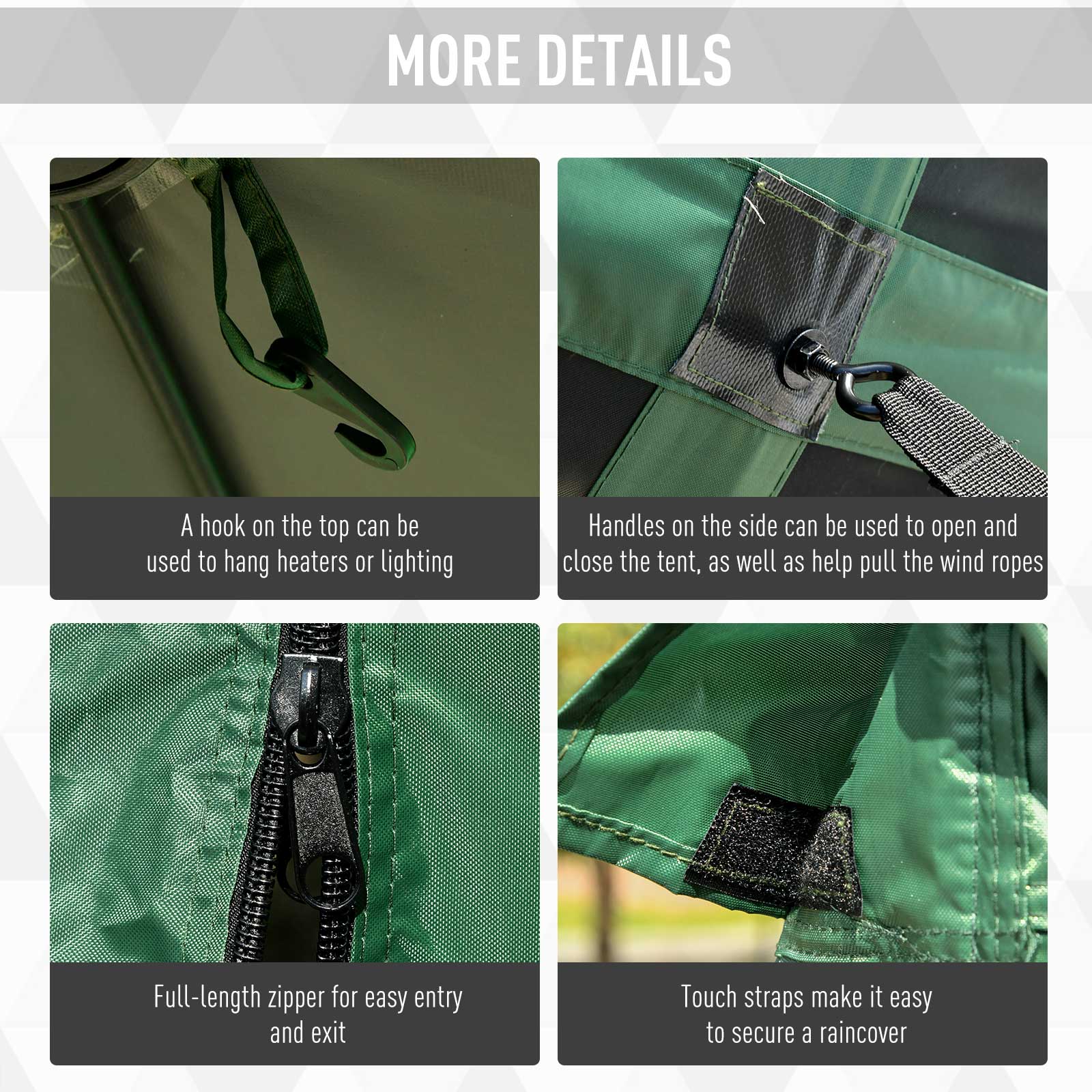 Pop Up Camping Canopy Gazebo Screen Shelter Tent with Single Person Easy Set-Up, Ventilating Mesh, Portable Carry Bag for Outdoor Camping Party Event, 7x7FT, Green
