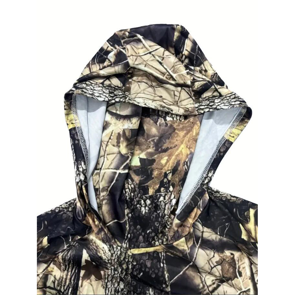 Fishing Hoodie Sailing Shirt Surfing Face Cover Neck Summer Men Long Sleeve Hunting Jersey Camisa De Pesca Performance Fish Gear Beach Tops Wear Climbing Uniform Angling