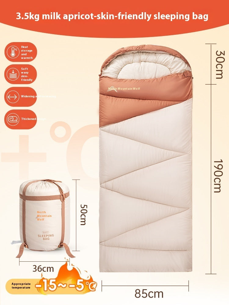 Outdoor Camping Travel Thickened Warm Sleeping Bag