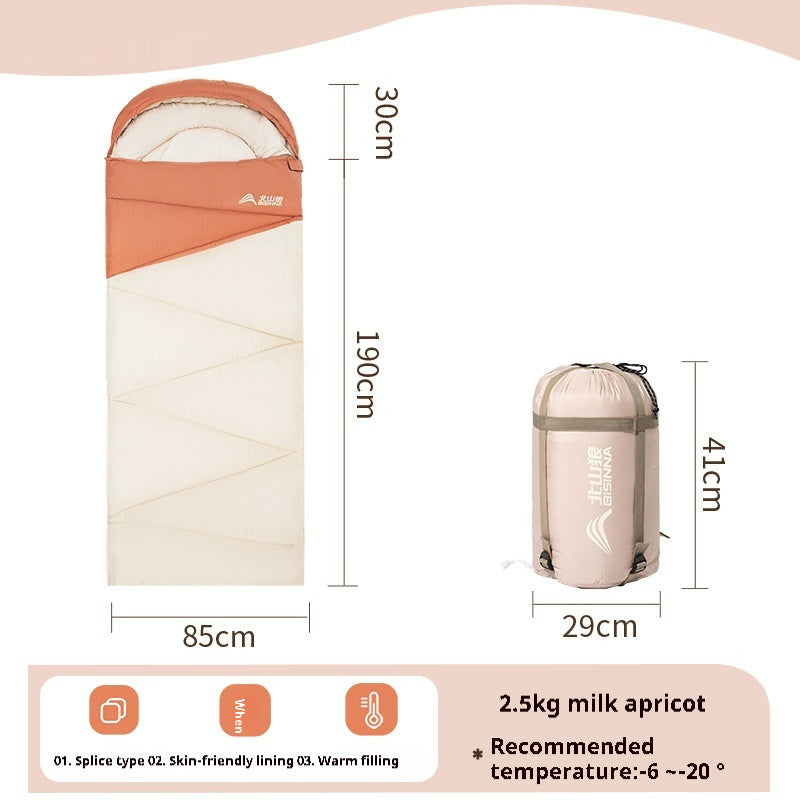 Outdoor Camping Travel Thickened Warm Sleeping Bag