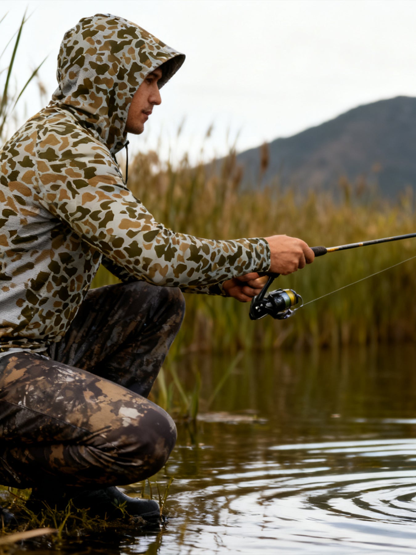 Fishing Hoodie Sailing Shirt Surfing Face Cover Neck Summer Men Long Sleeve Hunting Jersey Camisa De Pesca Performance Fish Gear Beach Tops Wear Climbing Uniform Angling