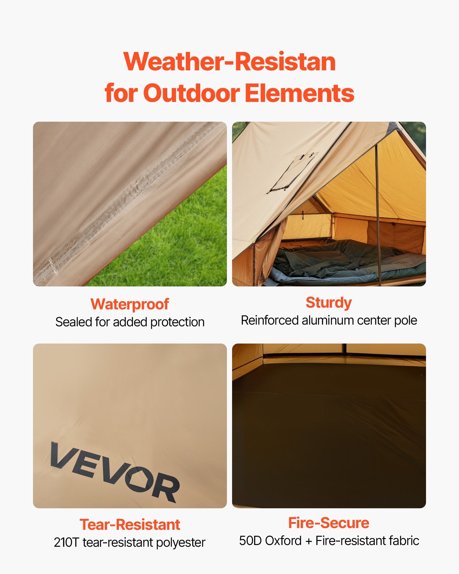 Camping Hot Tent, 2 Persons Cabin Tent With Stove Jack & Poles, Waterproof Winter Tents Shelters With Fireproof Ground Mat, Portable 4 Season Tents For Hiking Fishing Hunting Backpacking