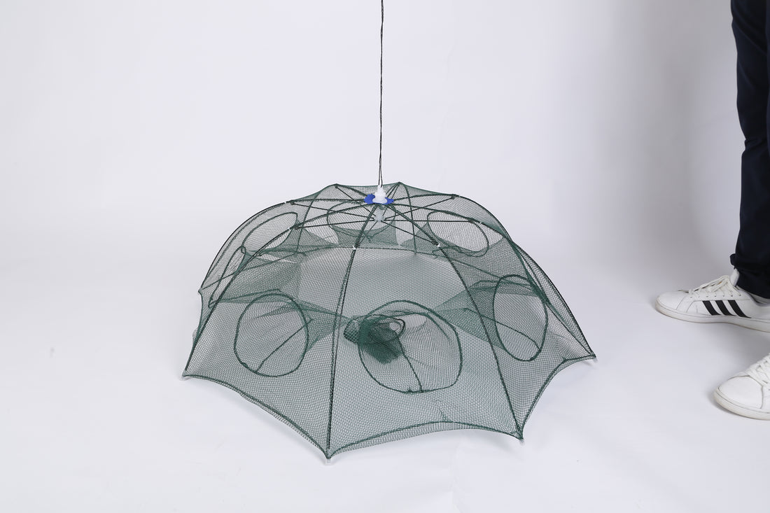 Foldable Fishing Bait Net Trap Crab Net Shrimp Minnow Crawdad Fish Cast Dip Cage Mesh Automatic Contraction