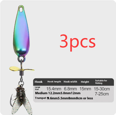 Fly Lure Hook Rotating Propeller Micro Suit