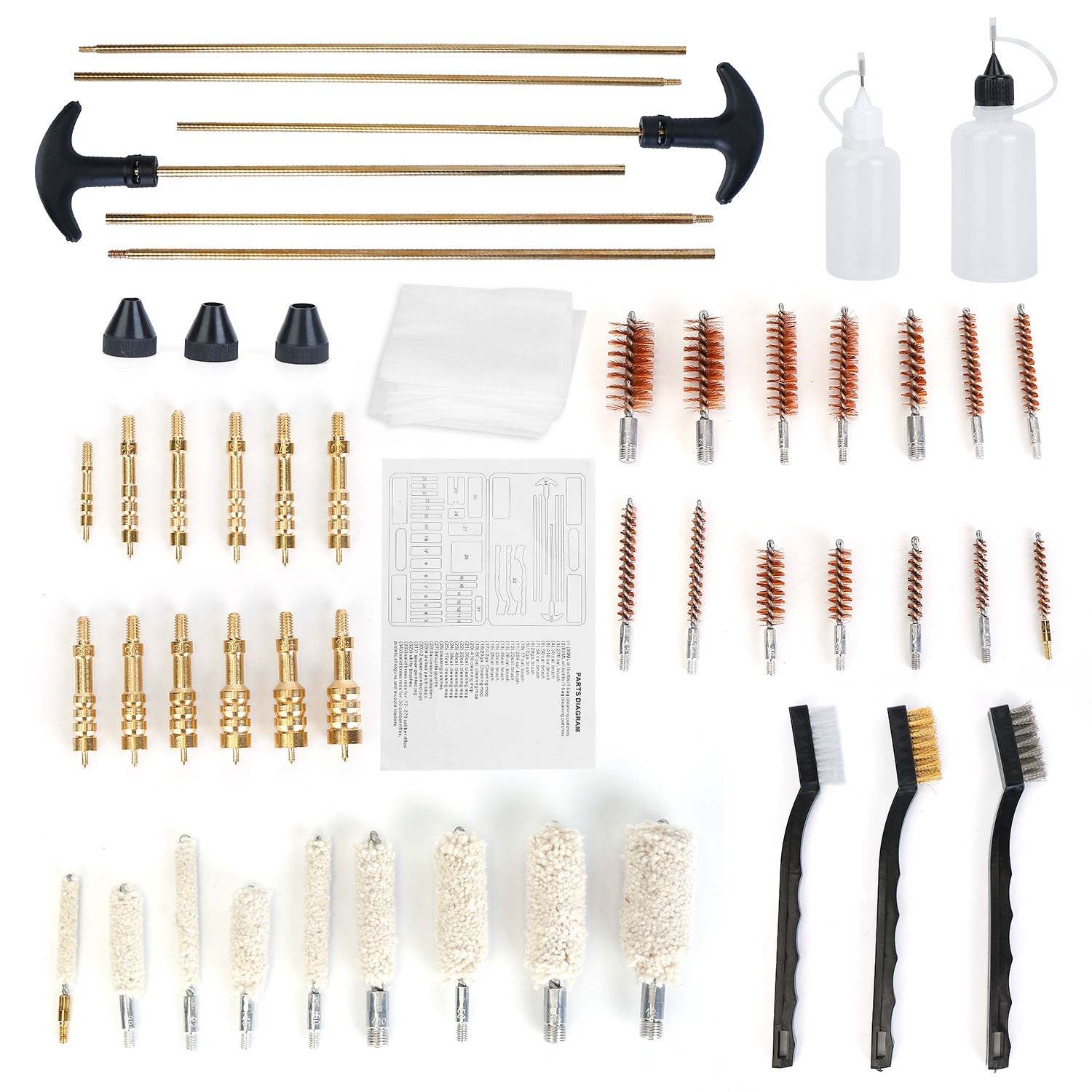1Pc Universal Gun Cleaning Kit Gun Cleaning Brushes Mops Muff Guard With Carrying Case For Rifles Pistols Handguns Shotguns