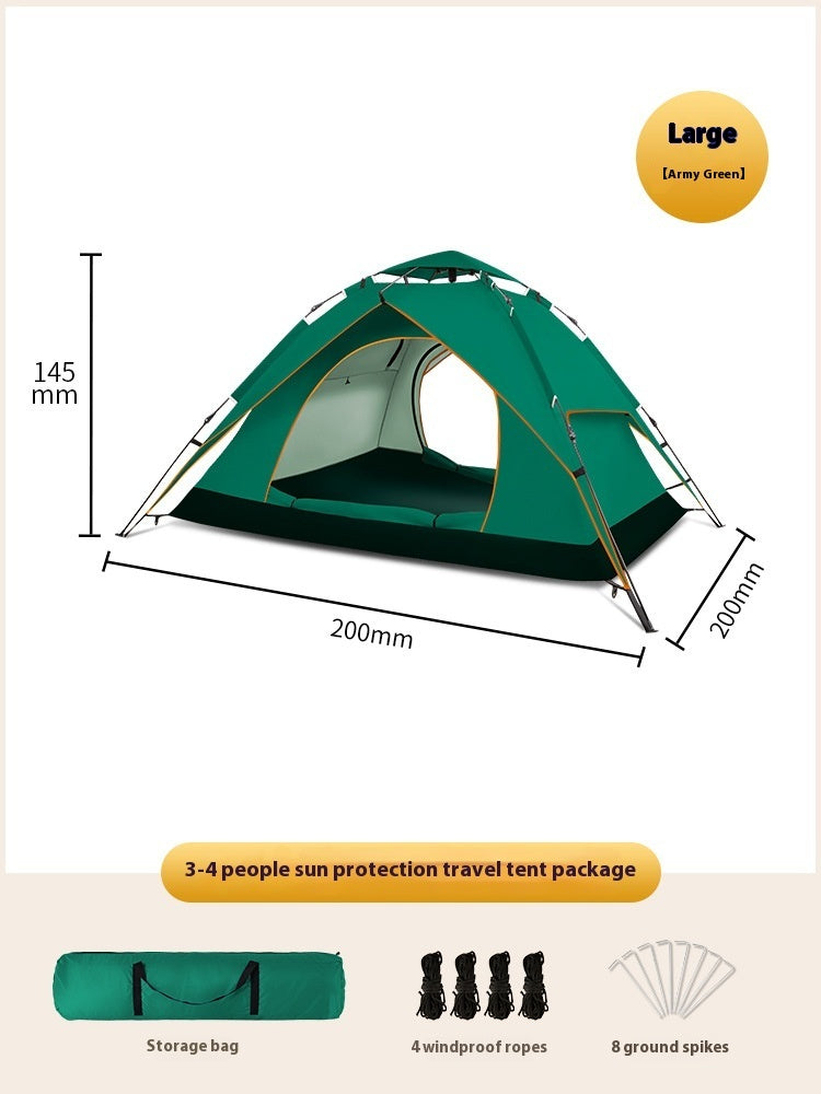 Double-layer 3-4 People Camping Tent