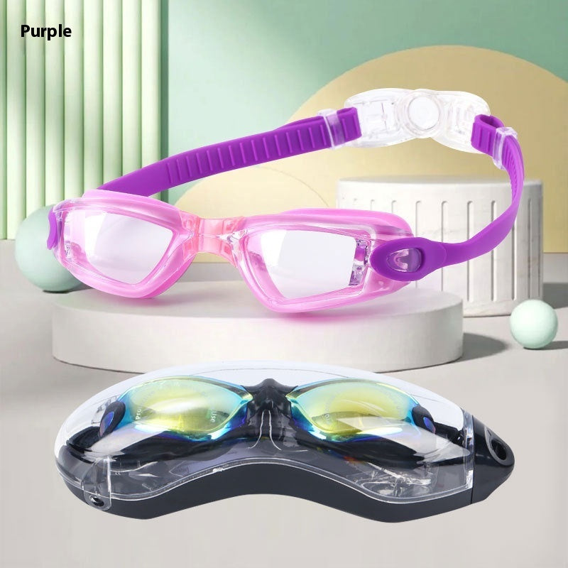 Children's Large Frame Anti-fog Swimming Goggles