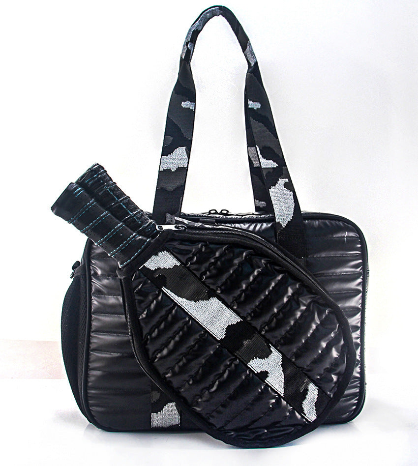 Fashion Striped Hand-carrying Crossbody Shoulder Tennis Pack