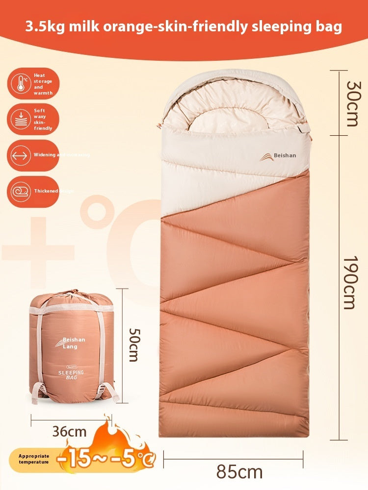 Outdoor Camping Travel Thickened Warm Sleeping Bag
