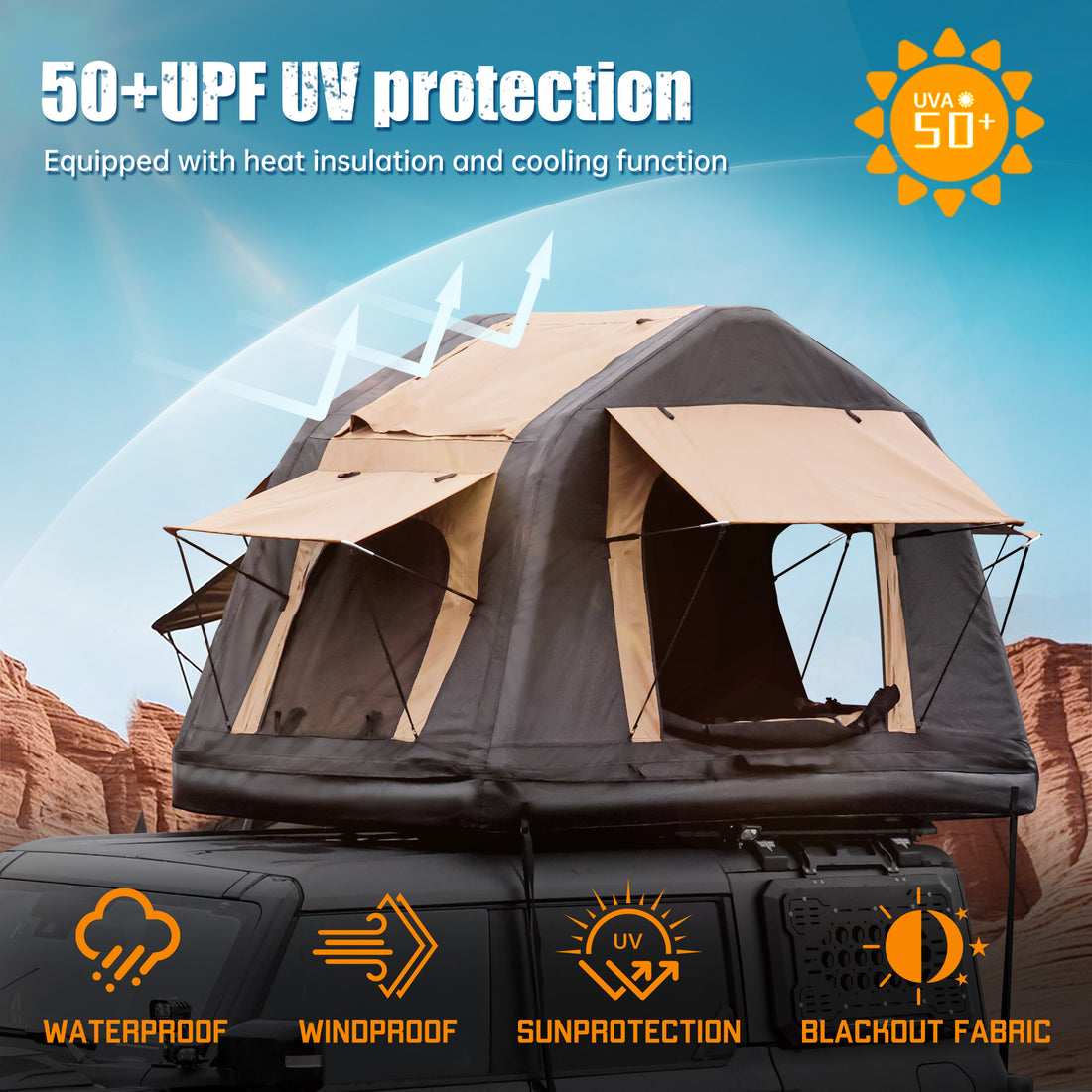Amphibious Inflatable Car Roof Top Tent