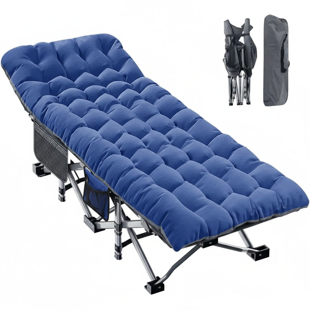 Foldable Camping Bed With Mattress, Sturdy And Durable Folding Bed