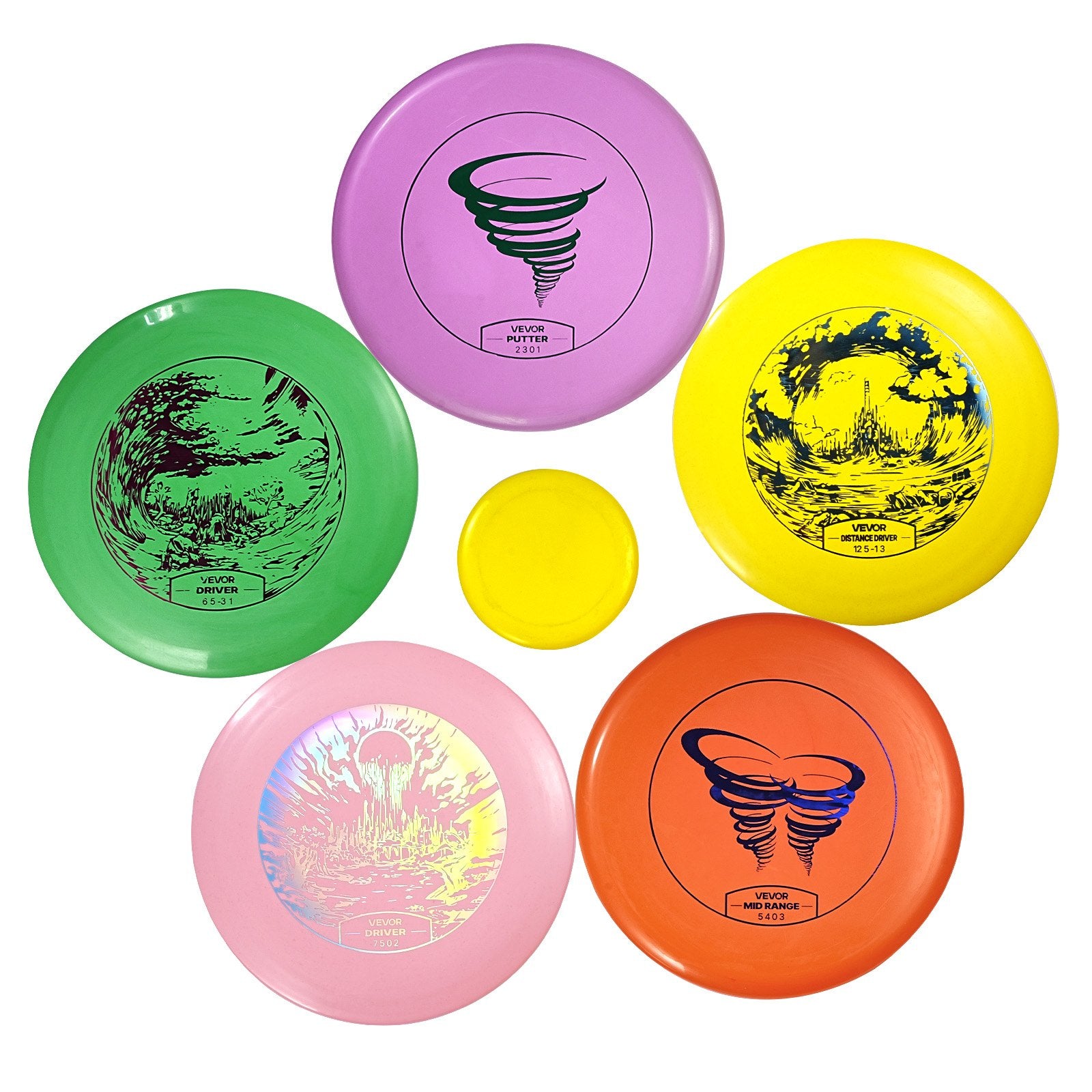 Disc Golf Set, 5 PCS Beginners Flying Discs, Disc Golf Starter Set For Full-Body Strength Training, With Putter, Mid-Range, Driver, Mini Marker, PDGA Approved For Outdoor Backyard, Lawn, Beach