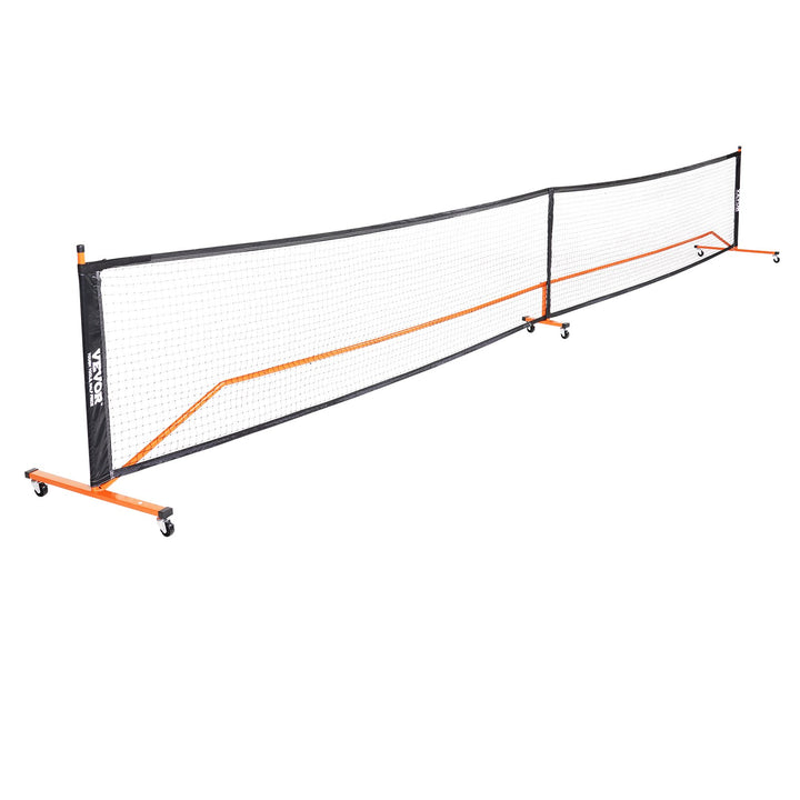 Pickleball Net Set, 22FT Regulation Size Portable Pickleball System With Bags, Balls, Paddles, Wheels, And Court Lines, Weather Resistant Metal Frame & PE Net, For Outdoor Backyard Driveway