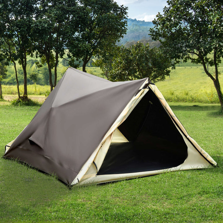 2-3 People Pop Up Camping Tent Waterproof Automatic Instant Tent Portable Cabana Beach Tent with Rainfly, Carry Bag, Windows and Doors, Outdoor Camping Hiking Indoor