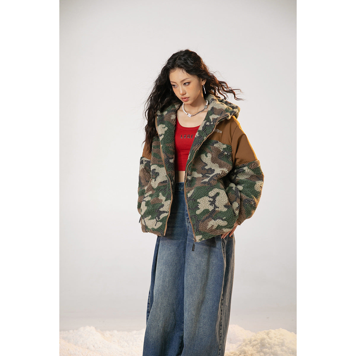 Men's Retro Camouflage Hooded Cotton Jacket