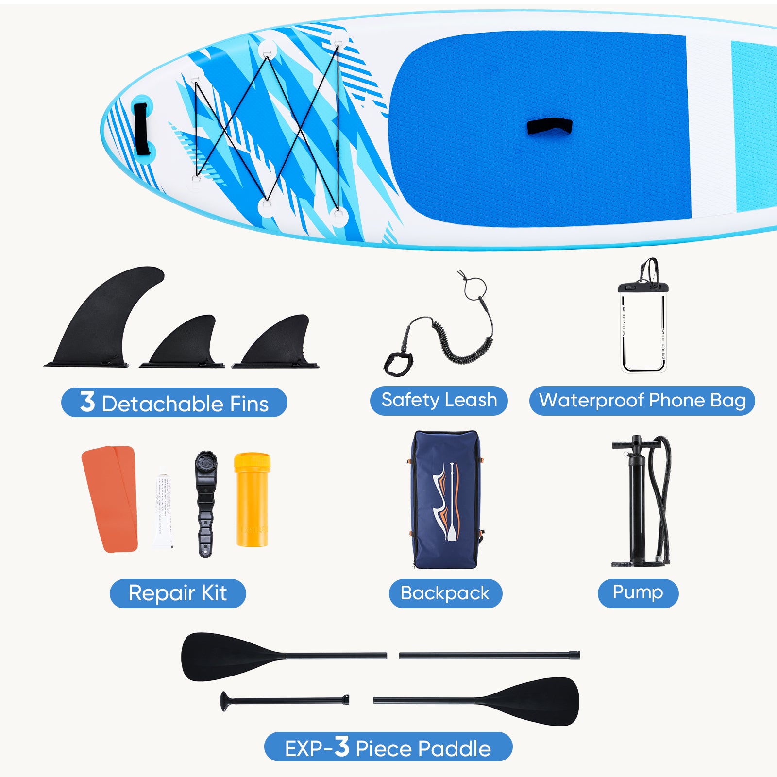 An Inflatable Stand-up Kayak, Equipped With Anti-slip Deck, Durable High-quality Materials And Complete Kayak Accessories.