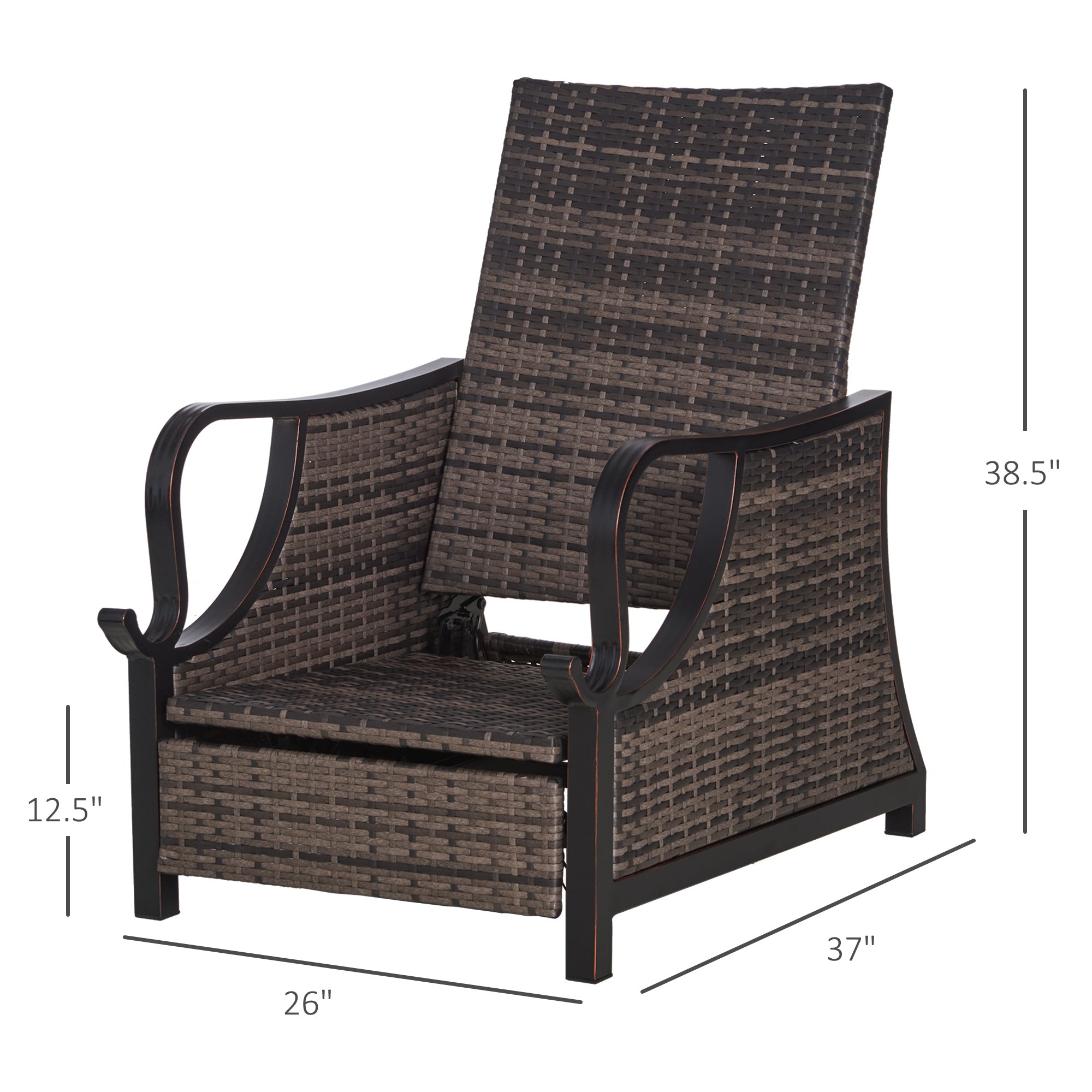 Outdoor Recliner Chair with Cushion