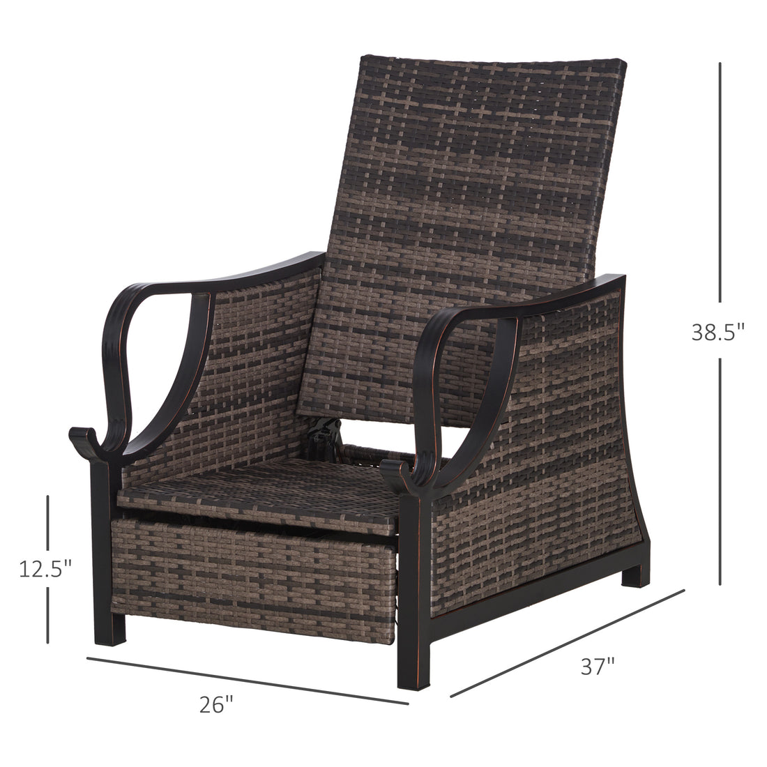 Outdoor Recliner Chair with Cushion